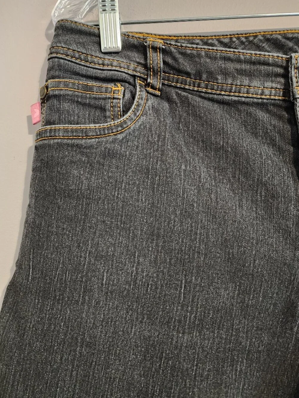 2/$30 Woman Within Modern Fit Dark Wash Blue Jean Shorts Size 14W - Picture 2 of 9